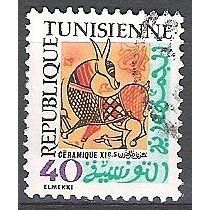 Tunisie 1977 Michel 915 O Cote (2005) 0.30 Euro Céramique antilope Cachet rond
