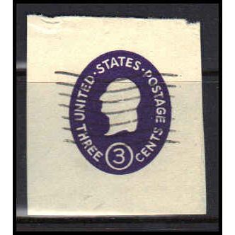 Used U534 3c George Washington Very Fine Cut Square Z2866