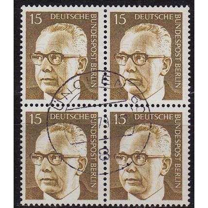 GERMANY BERLIN [1970] MiNr 0360 4er ( O/used ) [02] Heinemann