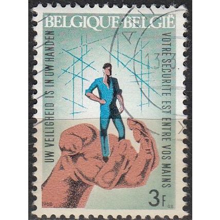 Belgique 1968 Michel 1500 O Cote (2008) 0.25 € Campagne contre les accidents