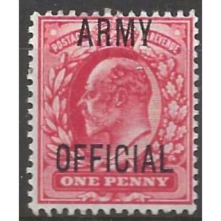 1902 O49 1d Scarlet Army Official Mounted Mint ..