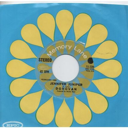 Donovan - Jennifer Juniper / Hurdy Gurdy Man U.S. 7" single vinyl record 15-2280