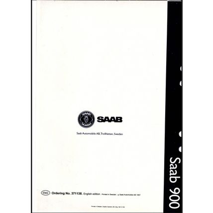 Saab 900 Electrical System Wiring Diagrams Workshop Manual 1996 199731196 PDF