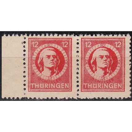 GERMANY Alliiert SBZ [Thüringen] MiNr 0097 AY ( **/mnh ) [01] 2er Typ II+II