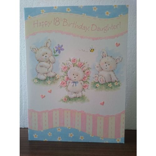 happy 18th Birthday, Daughter - Large Glitter Card 29cm x 21.5cm approx