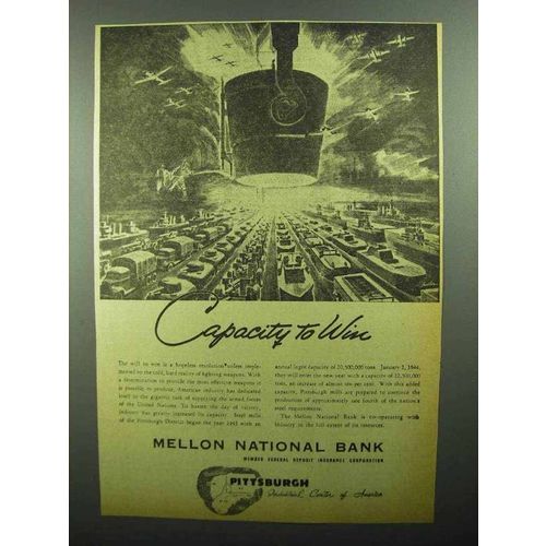1943 Mellon National Bank Ad - Capacity to Win