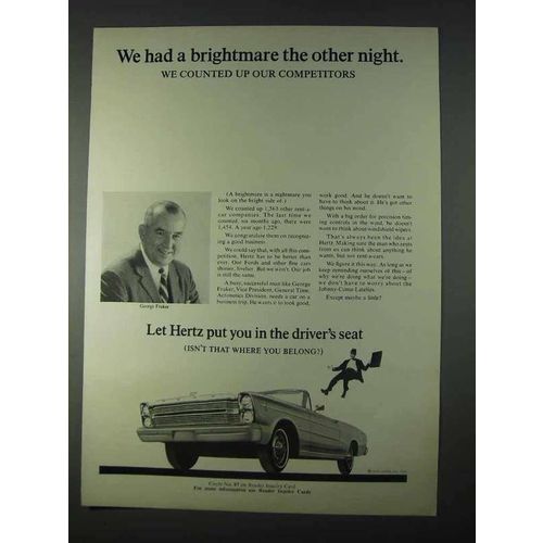 1966 Hertz Rent-a-Car Ad - We Had A Brightmare