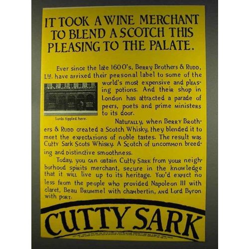 1977 Cutty Sark Scotch Ad - A Wine Merchant