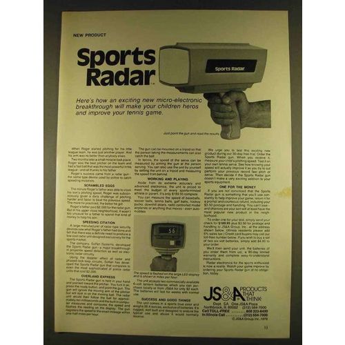 1980 JS&A Sports Radar Gun Ad