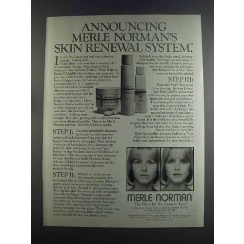 1982 Merle Norman Skin Renewal System Ad