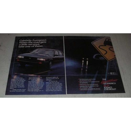 1987 Chevrolet Celebrity Eurosport Ad - Road Gets a Little Nervous