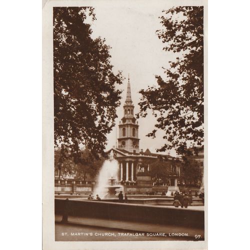 St.Martin's Church, Trafalgar Square London Postcard (LN77507)