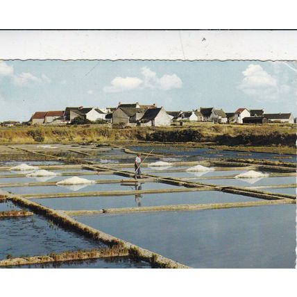 Kervalet Salt pans France Postcard 1968 used VGC