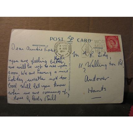 CENTRAL GARDENS, BOURNEMOUTH vintage used postcard by Lansdowne 1961? pm #