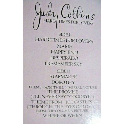 Judy Collins-Hard Times For Lovers-LP-1979-NM/VG+