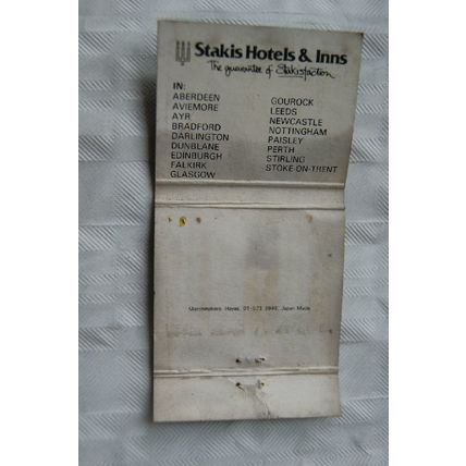 old Matchbook Cover- Stakis Hotels & Inns