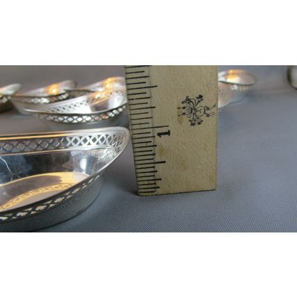 RARE 1800's Watson Sterling Silver Finger salts or nut 8 Dish set #9134 (4.7oz)