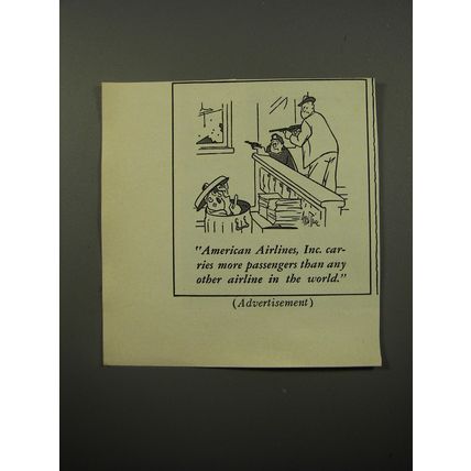 1950 American Airlines Ad - cartoon by George Price