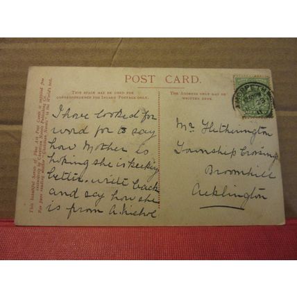ST. CLEMENT'S CHURCH, SKEGNESS, LINCOLNSHIRE .. used antique postcard 1911 pm =