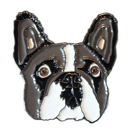 French Bulldog Frenchie Dog Metal Enamel Pin Badge 25mm NEW