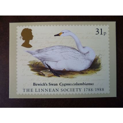 1988 GB Bicentenary of Linnean Society PHQ 114 mint card set Fish Swan Mushrooms