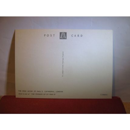 THE HIGH ALTAR, ST PAULS cathedral, LONDON unused postcard by Judges #