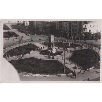 Istanbul Taksim Turkey Square Real Photo Vintage Postcard