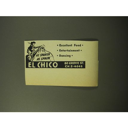 1960 El Chico Restaurant Advertisement - As Spanish as Spain