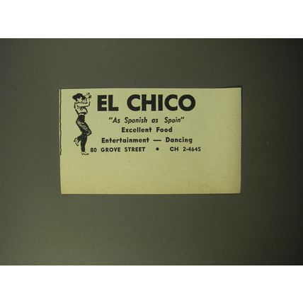1960 El Chico Restaurant Ad - As Spanish as Spain