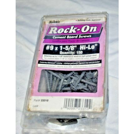 ROCK-ON 23310 #9 1-5/8-in Hi-Lo Thread Phillips Cement Board Screws 194-Pack