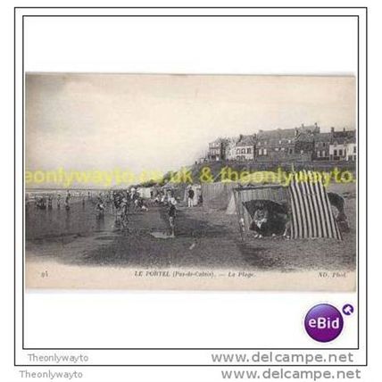 LA PLAGE, LE PORTEL (PAS-DE-CALAIS), FRANCE, Postcard