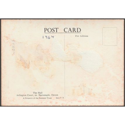 The Hall, Arlington Court, near Barnstaple, Devon, c.1960s - National Trust RPPC