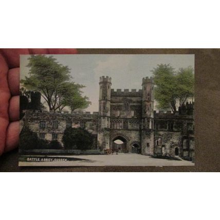 Early Postcard -Horse & Cart @ Gateway, Battle Abbey -Nr Hastings, Sussex
