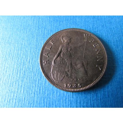 1935 GEROGE V HALFPENNY LOW MINTAGE FREE POST. (gg)