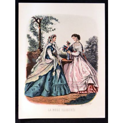 LA MODE ILLUSTREE FASHION PLATE 1940s Sidney Z. Lucas Anaïs Toudouze ETCHING #2