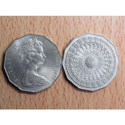 Australia 1977 Silver Jubilee 50 Cents High Grade