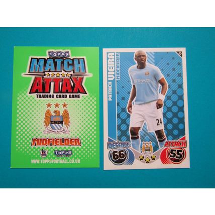 193. Patrick Vieira - Manchester City - Match Attax 2010/11 Football Card EF1