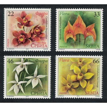 Serbia Orchids 4v 2013 MNH SG#624-627