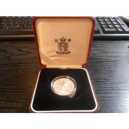 1996 Elizabeth II £2 Silver Proof - European Football Championships.