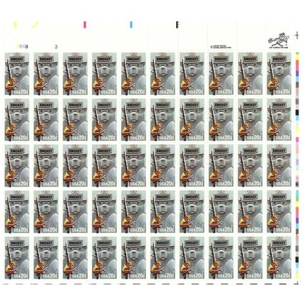 Smokey Bear Sheet of Fifty 20 Cent Postage Stamps Scott 2096