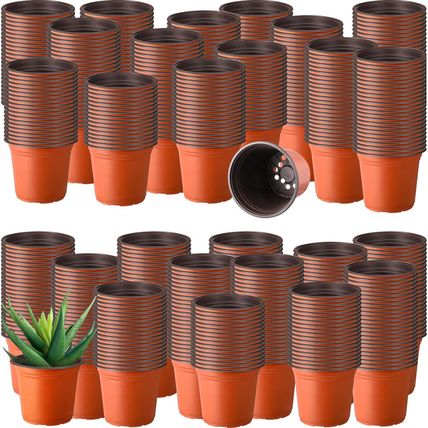 Hushee 1500 Pcs 4 Inch Plastic Plants Nursery Pots Bulk Seed Starting Pots with