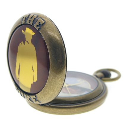 Pocket Watch JOHN WAYNE The Duke Memorial Men Gift Set Brass Chain Pouch Box C71