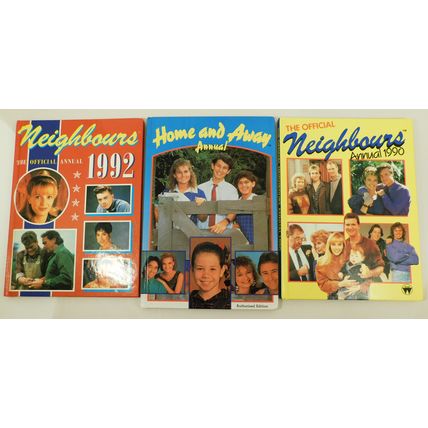 Three Vintage Neighbours And Home & Away Annual Books 1990 - 1992 &c