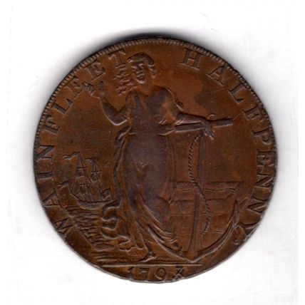 Great Britain. Wainfleet Halfpenny 1793. dy20787