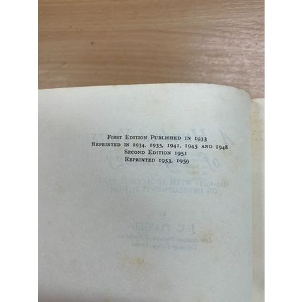 1959 "A HUNDRED YEARS OF PSYCHOLOGY" J C FLUGEL HARDBACK BOOK (P4)