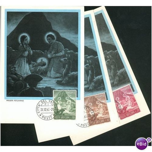 Vatican City FDI Postcard 1965 Peruvian Nativity Scene