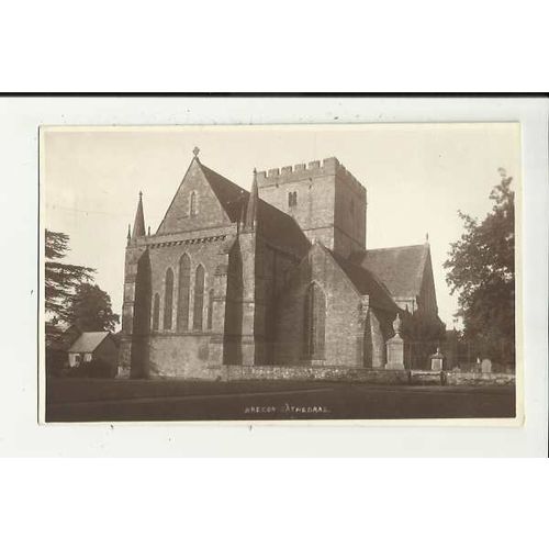 Wales BRECON Cathedral Postcard by O. Jackson