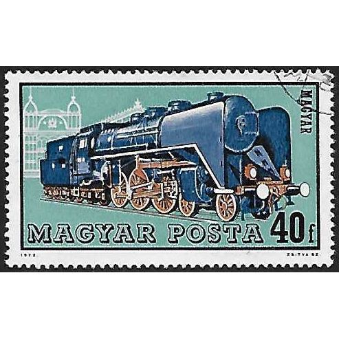 Hungary Mi 2730 A: 40 f. multicoloured Steam Locomotives: Hungarian Locomotive.