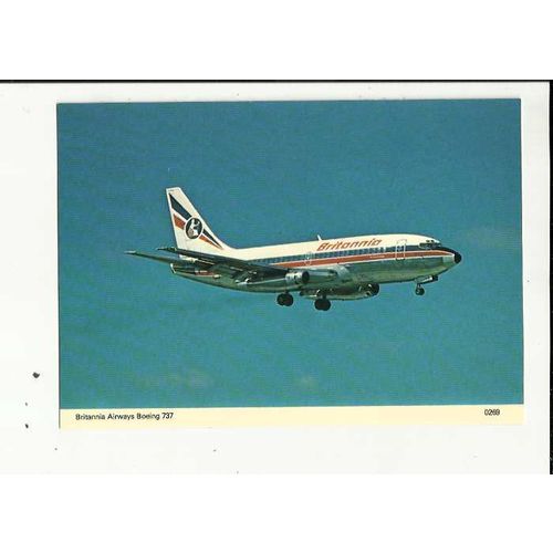 Aviation BRITANNIA AIRWAYS BOEING 737 Postcard by Skilton & Fry (269)