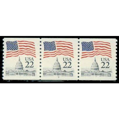 2115 22c U.S. Flag Very Fine MNH PNC 2/3 G0999